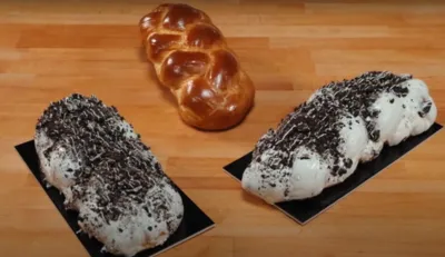 Τσουρέκι με γέμιση Cremfil & Sweet Home Cookies & επικάλυψη Decorcrem Dark & Sweet Home Cookies 