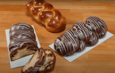 Τσουρέκι με γέμιση Nutolade και επικάλυψη Decorcrem Dark